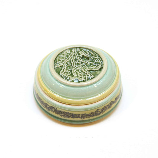 Red Volkswagen Lidded Container Two Flowers