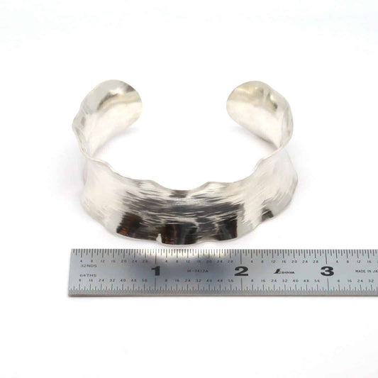 Ruffled Silver Cuff
