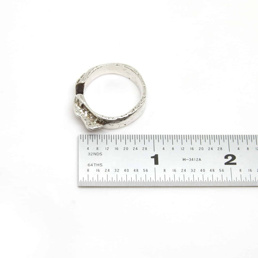 Silver Casted Spinel Ring