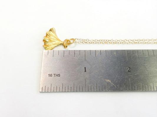 Golden Ginkgo Necklace