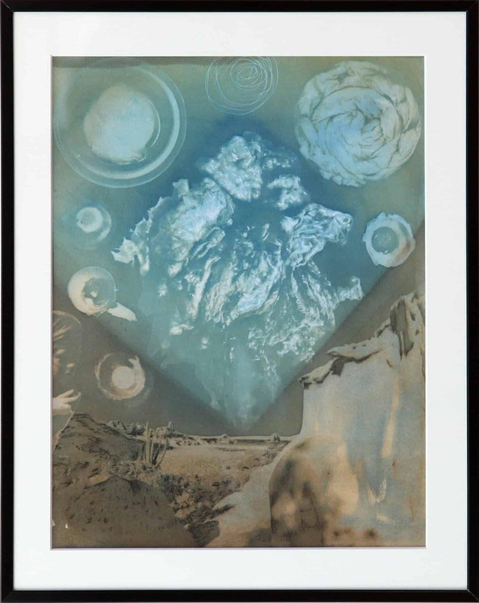 Thermopolis/Isla Ispiritu Santo/San Diego: Algae Mat, Desert Beach, Watercolor Palette Wells, Dyed Fabric, Whiskey, Copper Coil, Son