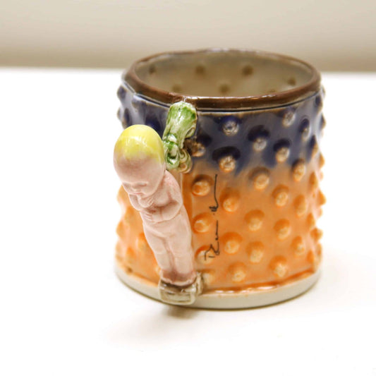 Orange Cup with Baby Handle