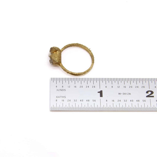 Herkimer Diamond Gold Plated Ring