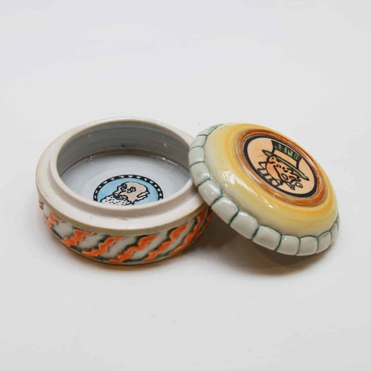 Smoking Man Lidded Container