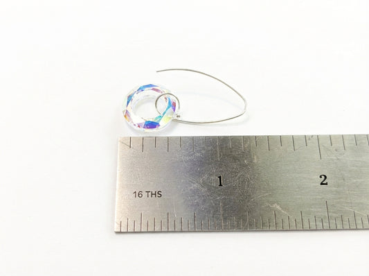 Marquis Halo Crystal AB Earrings