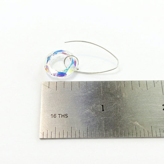 Marquis Halo Crystal AB Earrings