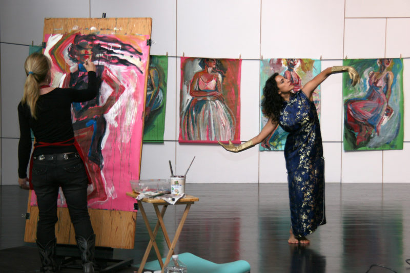 Anna Stump painting dancer