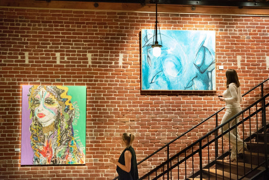 Curated large corporate rental artwork