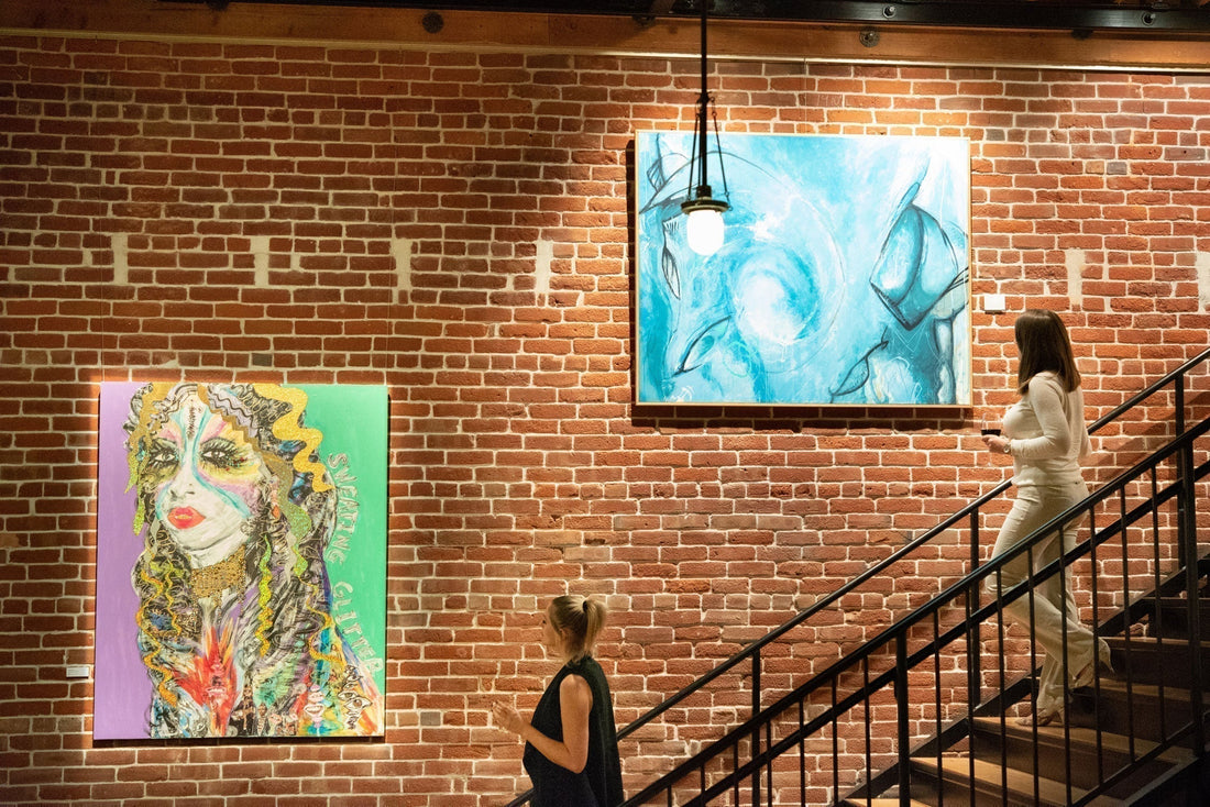 Curated large corporate rental artwork