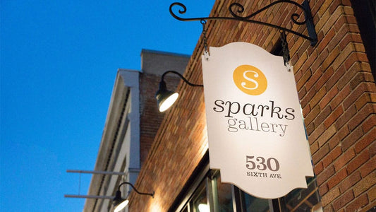 Sparks Gallery Sign at Dusk