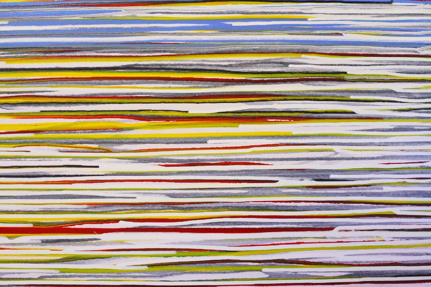 White, Red, Yellow Currents With Light Blue Rip