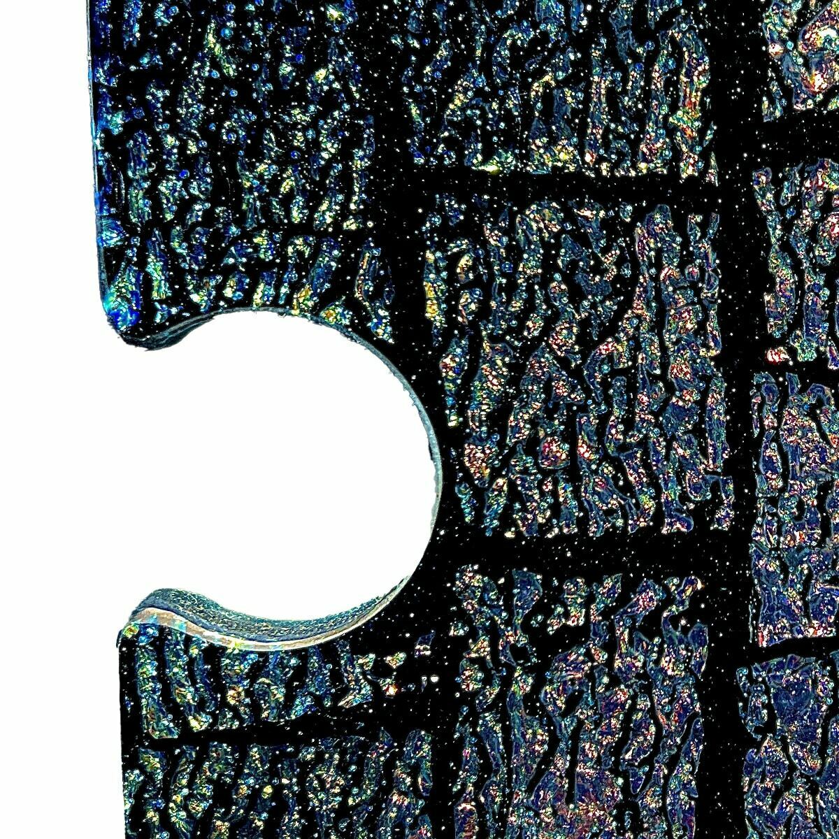 Glass Puzzle Piece Dichroic P121222