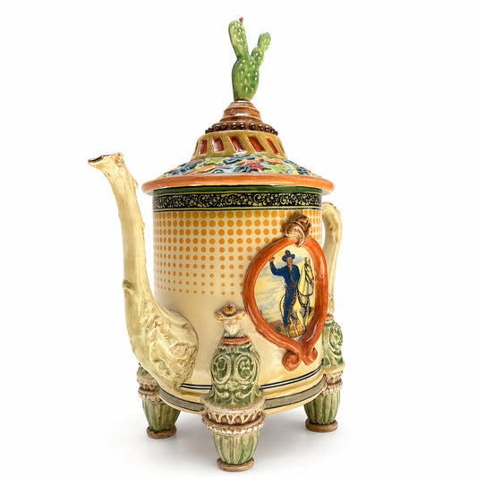Large Teapot with Cactus Lid