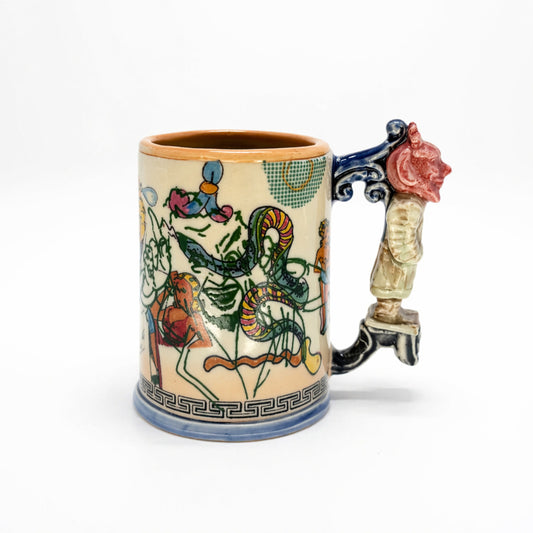 El Diablito Cup with Red Devil Figure Handle