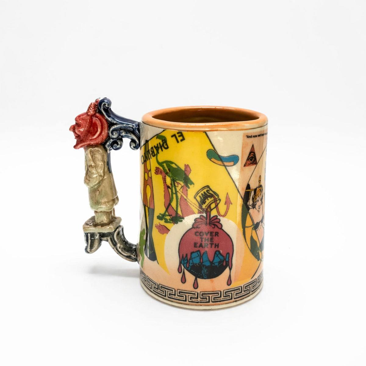 El Diablito Cup with Red Devil Figure Handle