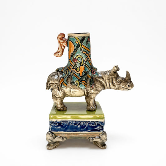 Cup with Rhino & Plinth