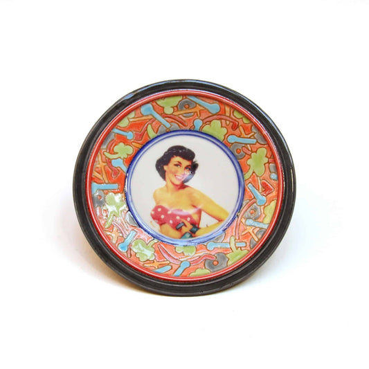 Female Portrait Hanging Plate