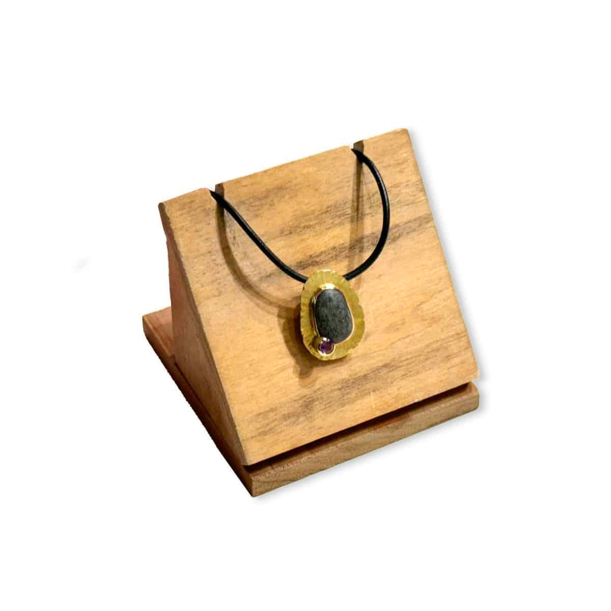 Radiant Wabi-Sabi Pebble Pendant