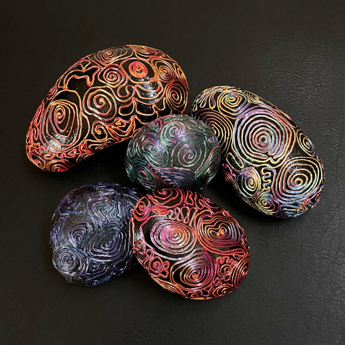 Whimsical Hand Embellished Stones