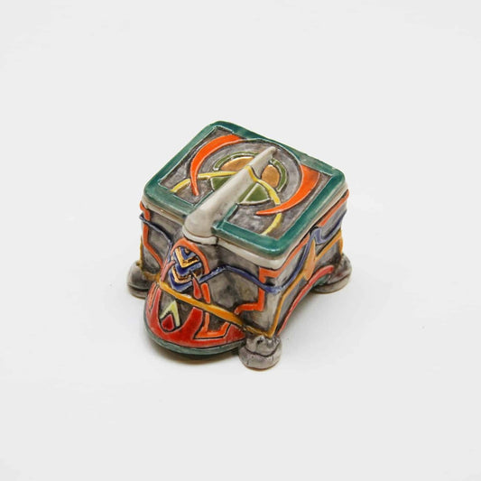 Metallic Geometric Lidded Box