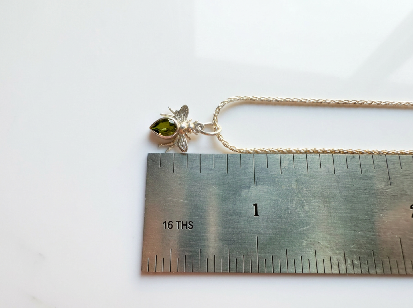 Sterling Bee Charm Pendant (Green-Yellow)