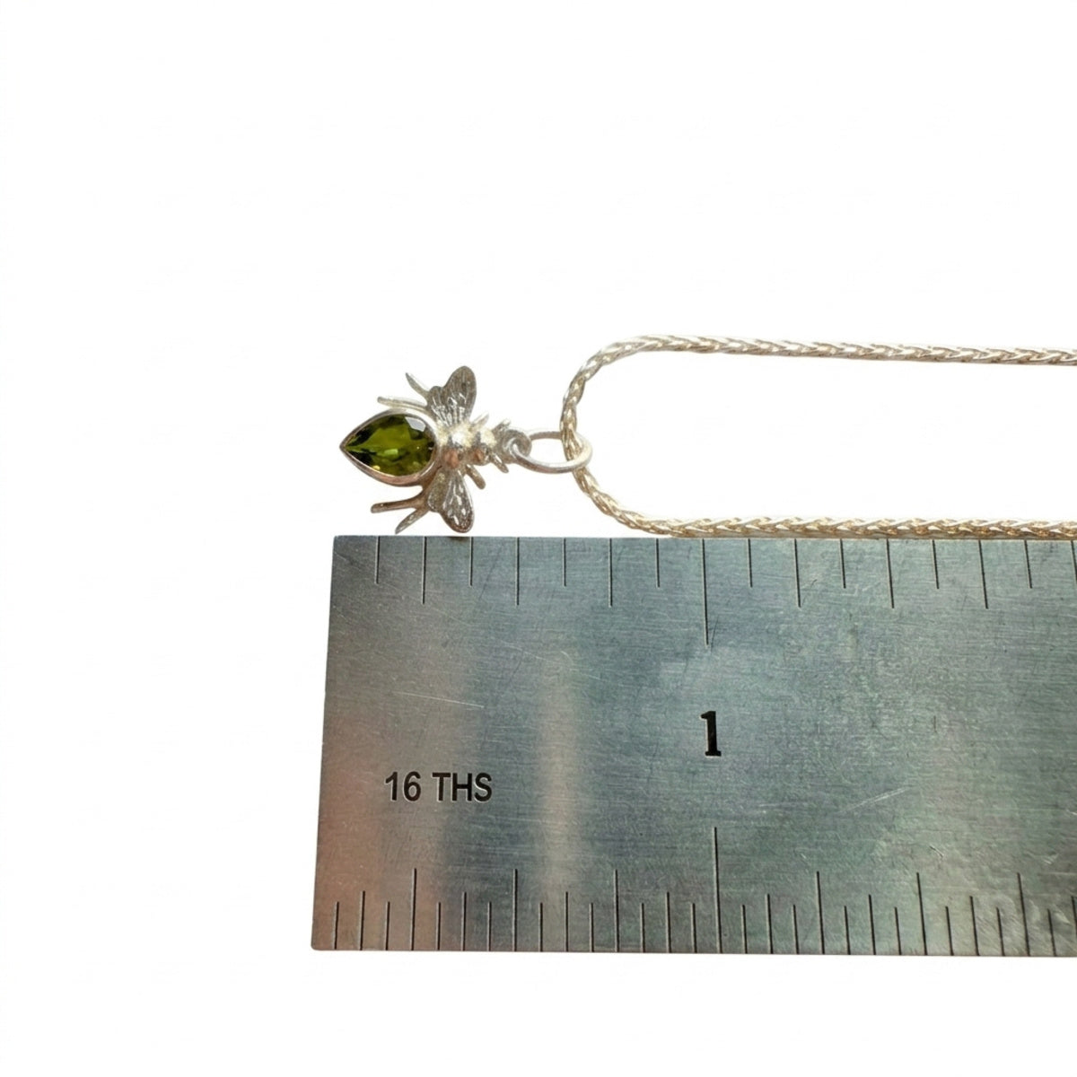Sterling Bee Charm Pendant (Green-Yellow)