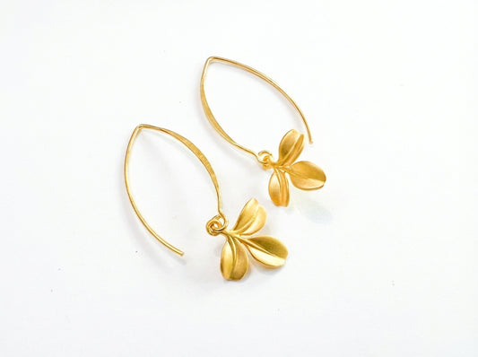 Vermeil Marquis Petite Branch Earrings