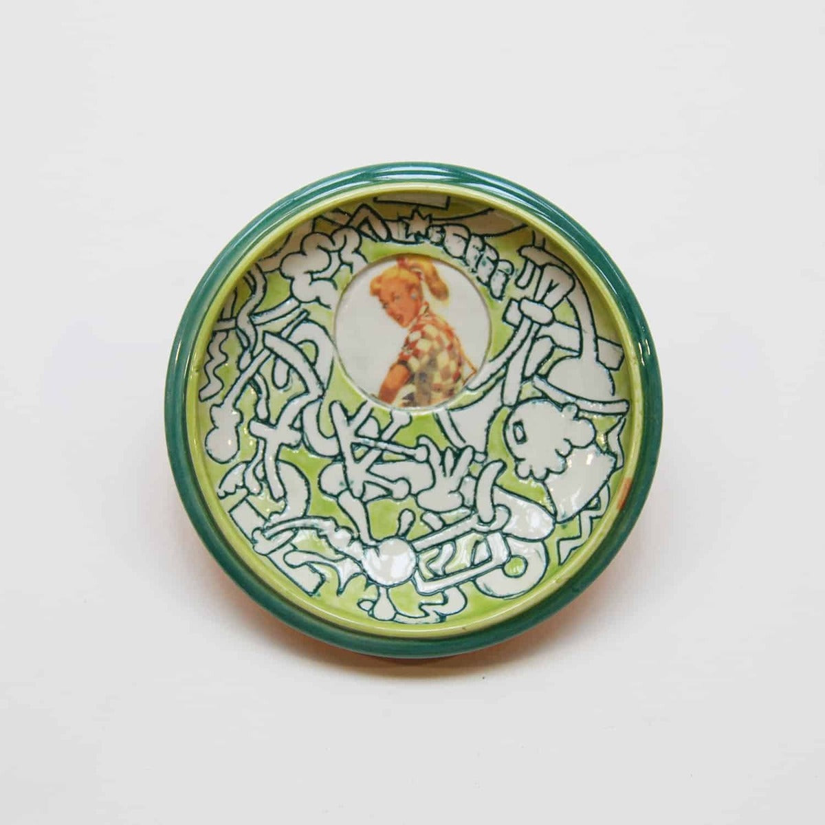 Green Checkered Shirt Hanging Plate