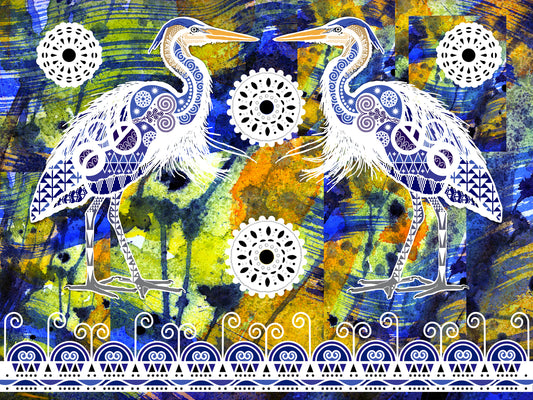 Double Great Blue Herons