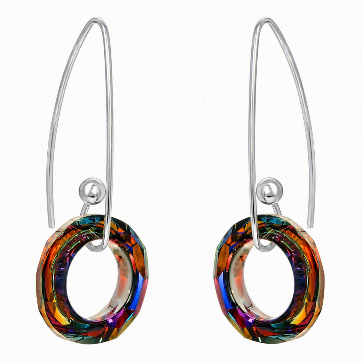 Marquis Halo Crystal Volcano Earrings