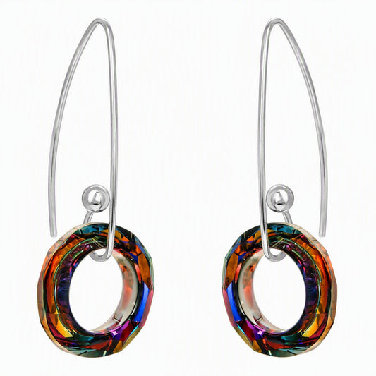 Marquis Halo Crystal Volcano Earrings