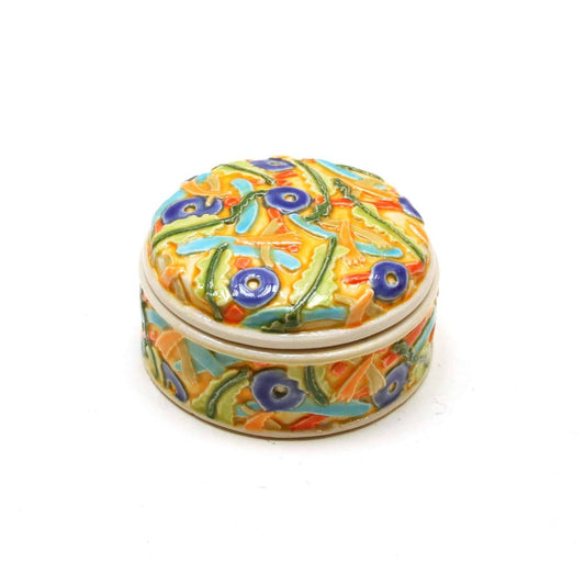 Blue Circles Lidded Container