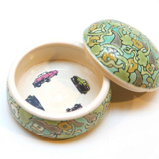 Vintage Cars Lidded Box