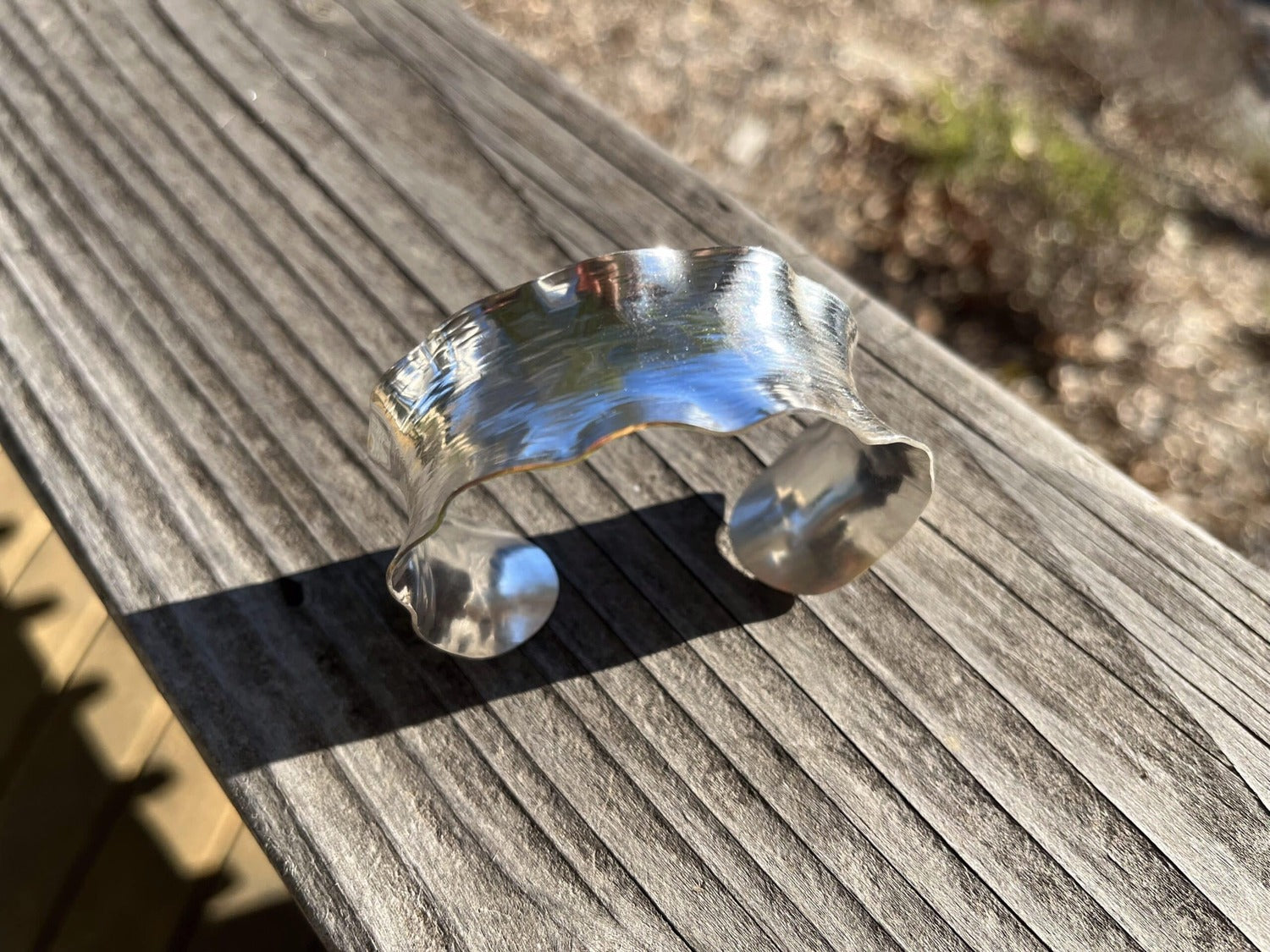 Ruffled Silver Cuff