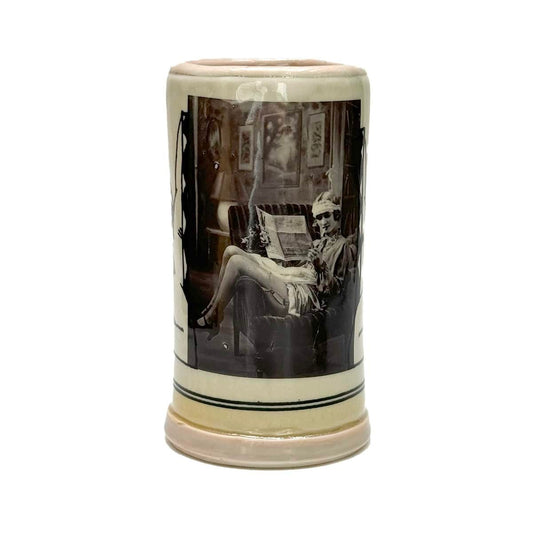 Girl with Newspaper Cup with Handle