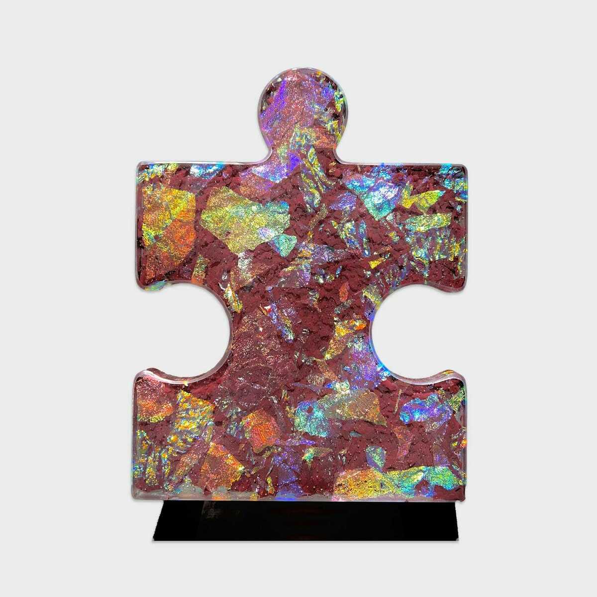 Glass Puzzle Piece Dichroic P35232