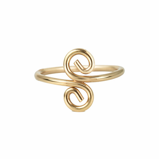 "S" ring gold color