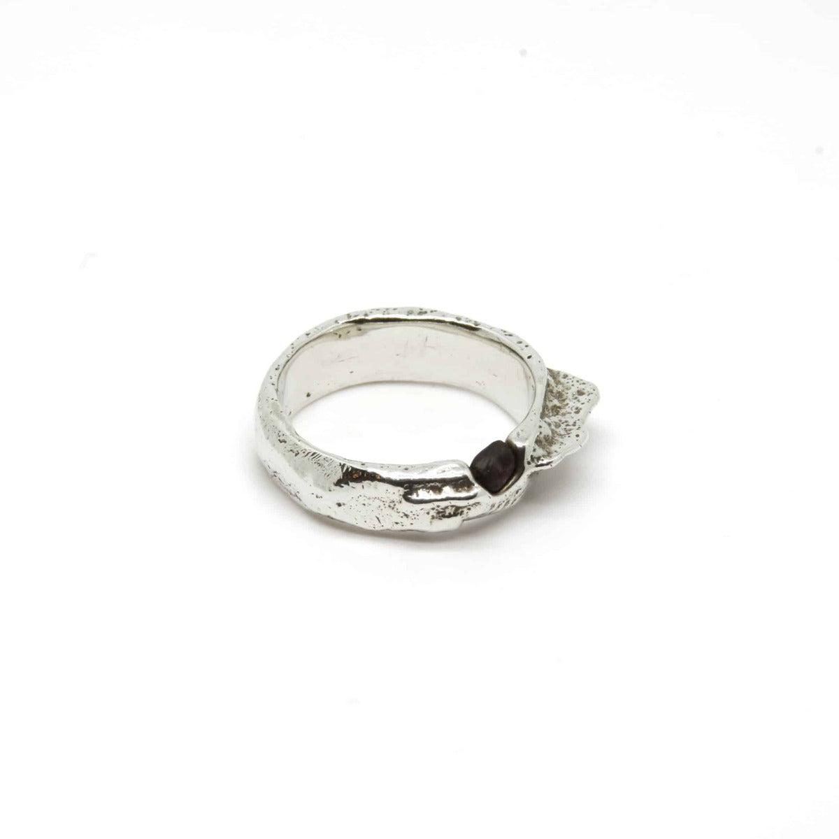 Silver Casted Spinel Ring
