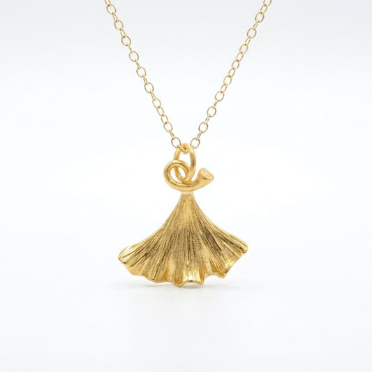 Golden Ginkgo Necklace