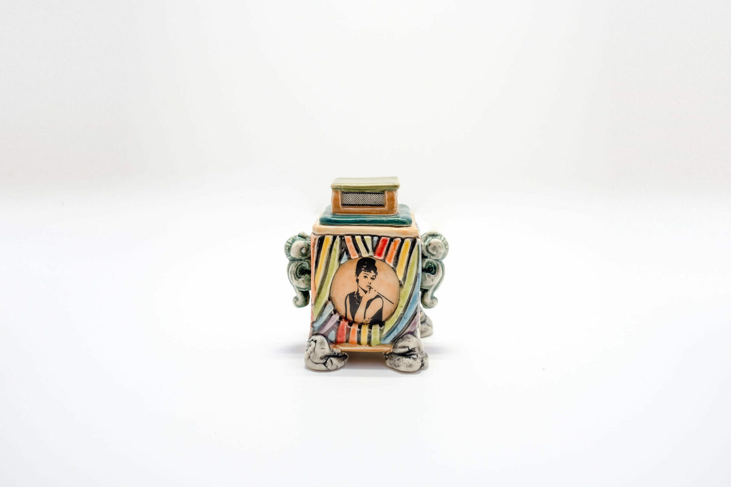 Audrey Hepburn Lidded Jar