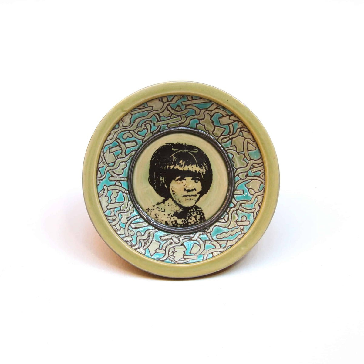Blue and Green Portrait Plate