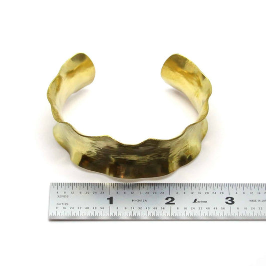 Ruffled Brass Cuff