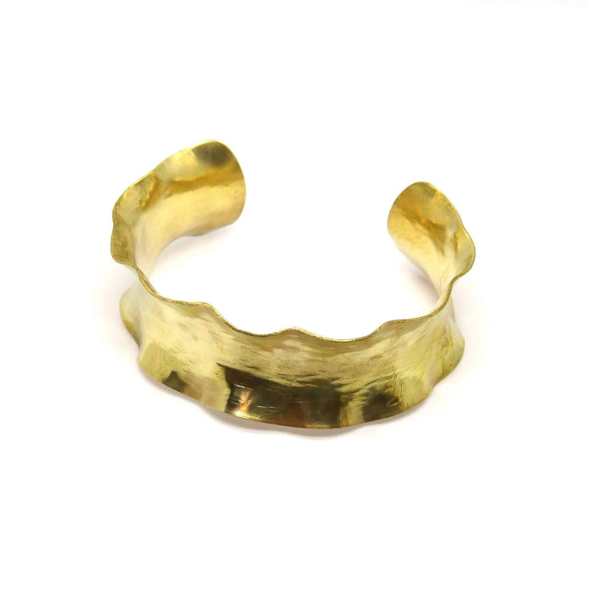 Ruffled Brass Cuff