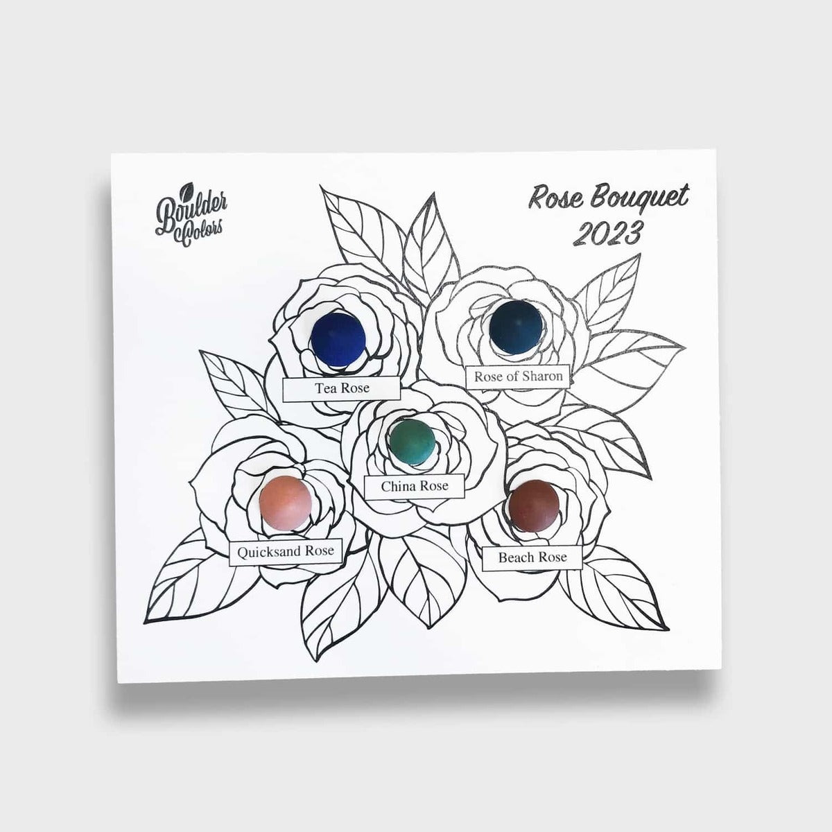 Rose Bouquet Paint Dot Card