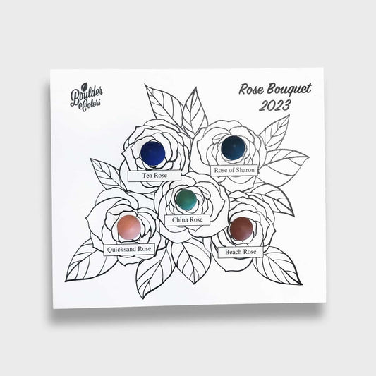 Rose Bouquet Paint Dot Card