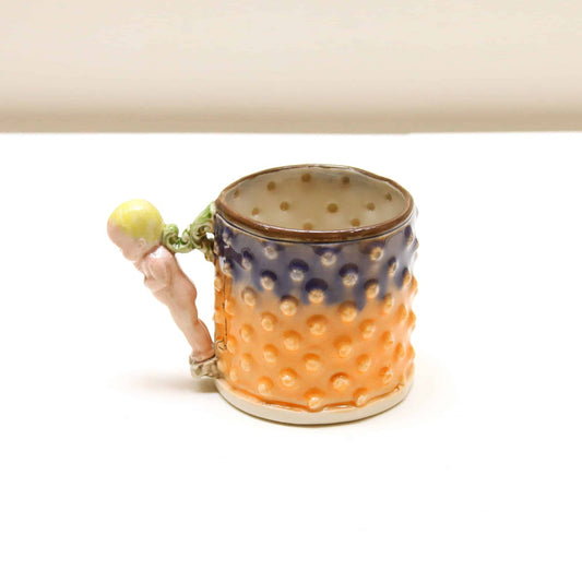 Orange Cup with Baby Handle