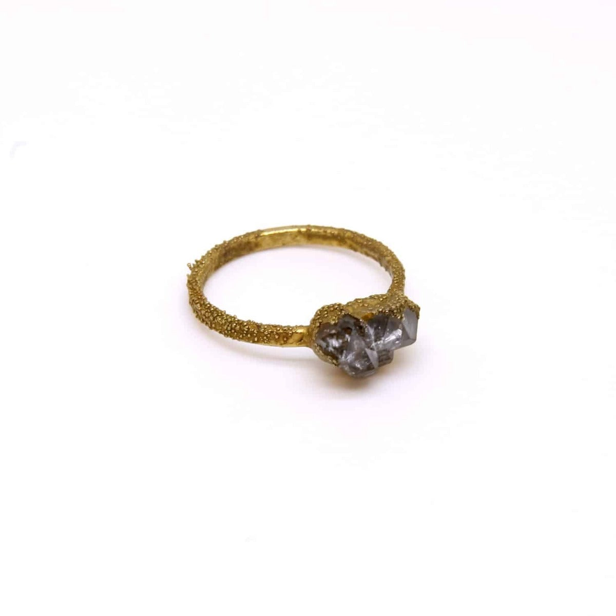 Herkimer Diamond Gold Plated Ring
