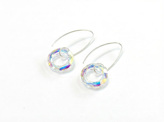 Marquis Halo Crystal AB Earrings
