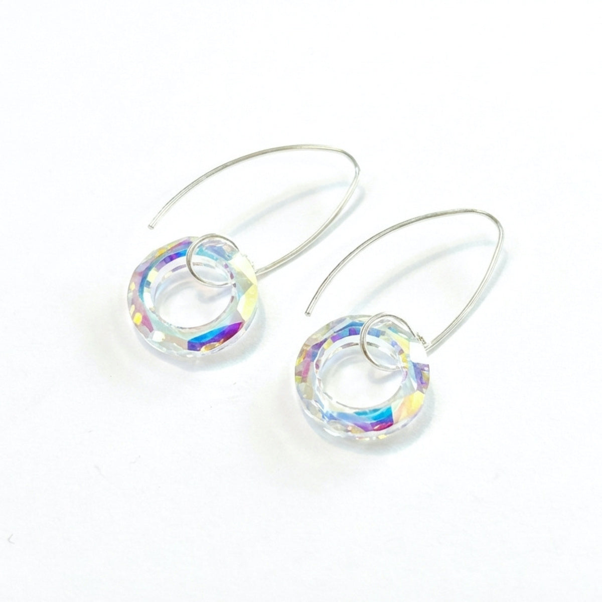 Marquis Halo Crystal AB Earrings