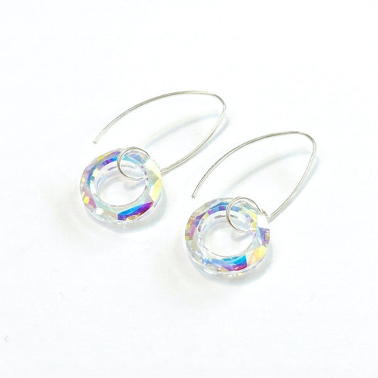 Marquis Halo Crystal AB Earrings
